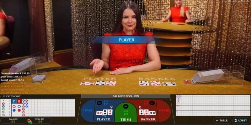 Tiến hà nh đặt cược Baccarat AE888